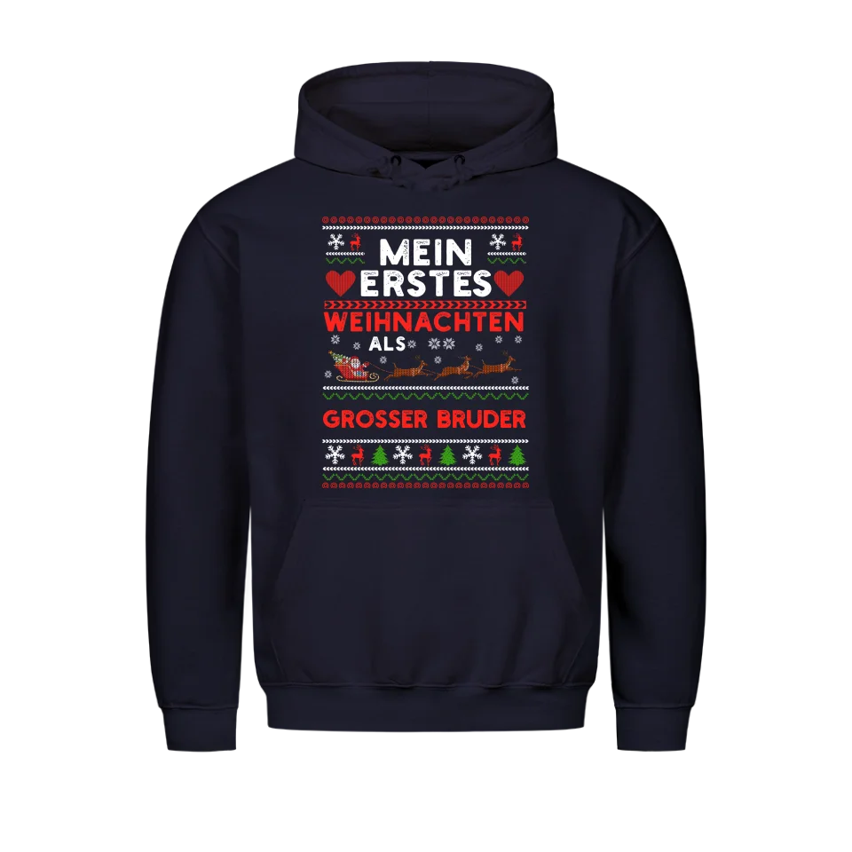 Mein erstes Weihnachten als - Personalisierbarer Hoodie