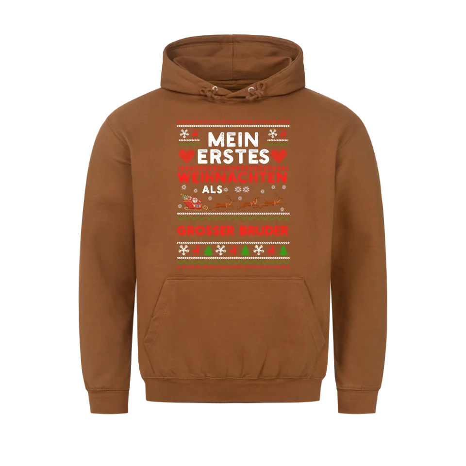 Mein erstes Weihnachten als - Personalisierbarer Hoodie