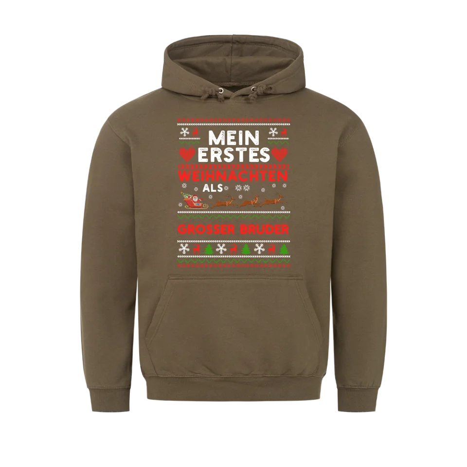 Mein erstes Weihnachten als - Personalisierbarer Hoodie