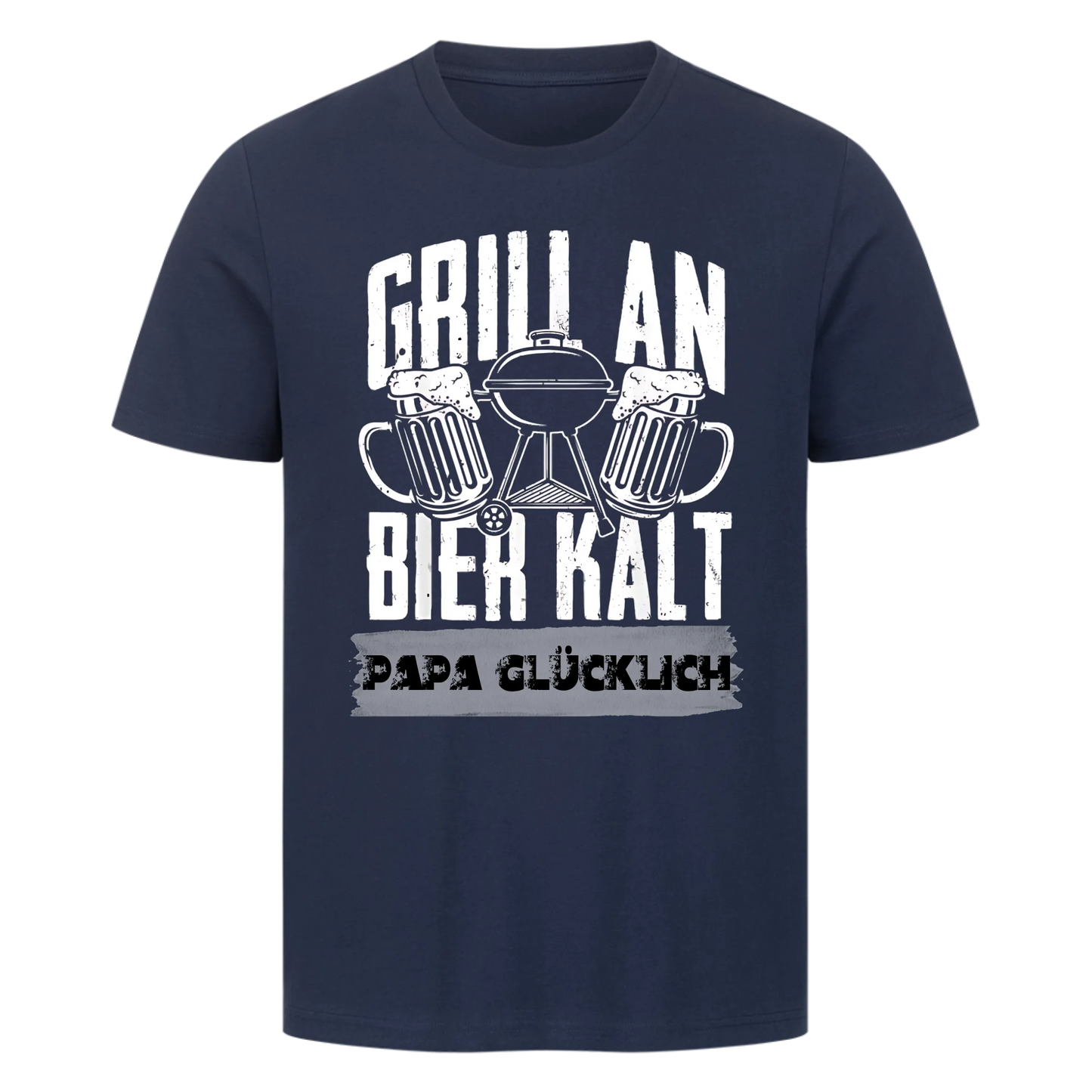 Grill an Bier kalt – Personalisierbares T-Shirt