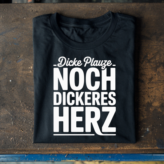 Dicke Plauze Dickeres Herz - Geschenkidee T-Shirt
