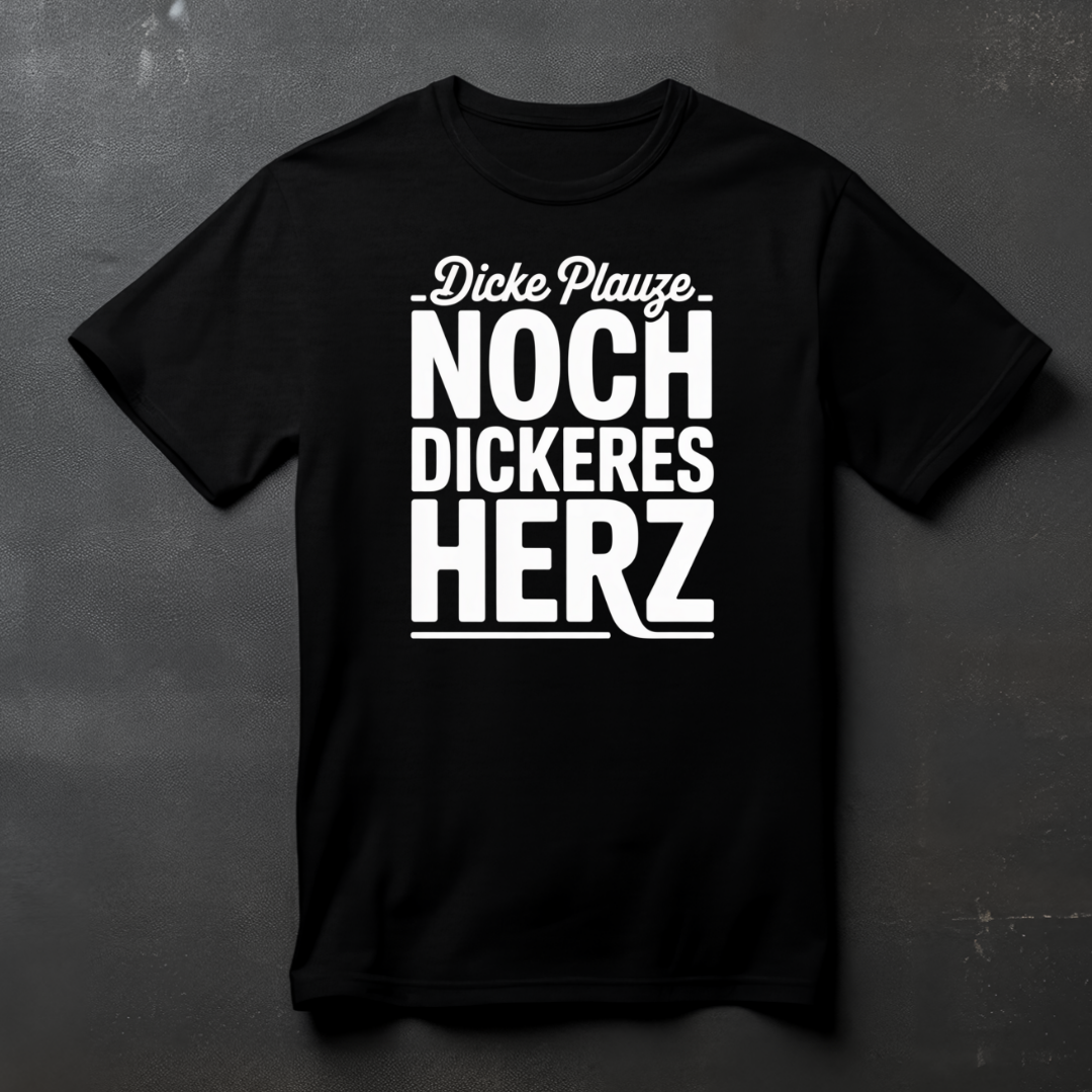 Dicke Plauze Dickeres Herz - Geschenkidee T-Shirt